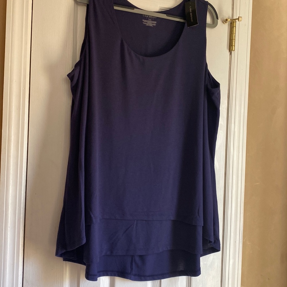 NWT Lane Bryant Navy two layer swing tank top - 22/24